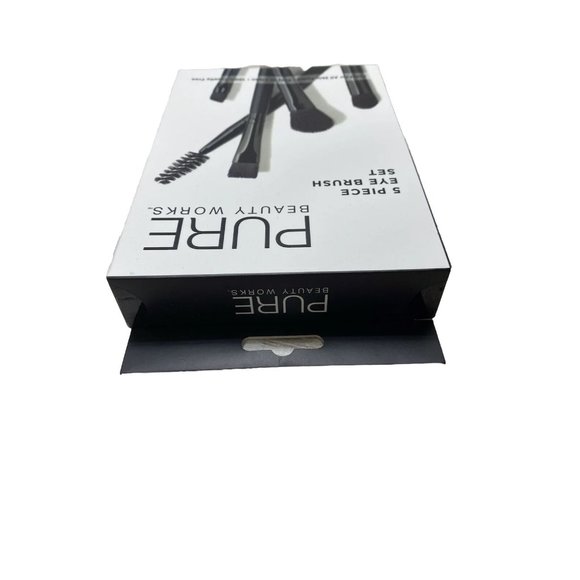 BRAND NEW Pure Beauty Works 5pc Black Eyebrow and Eye Blending Brush Set - Picture 5 of 7